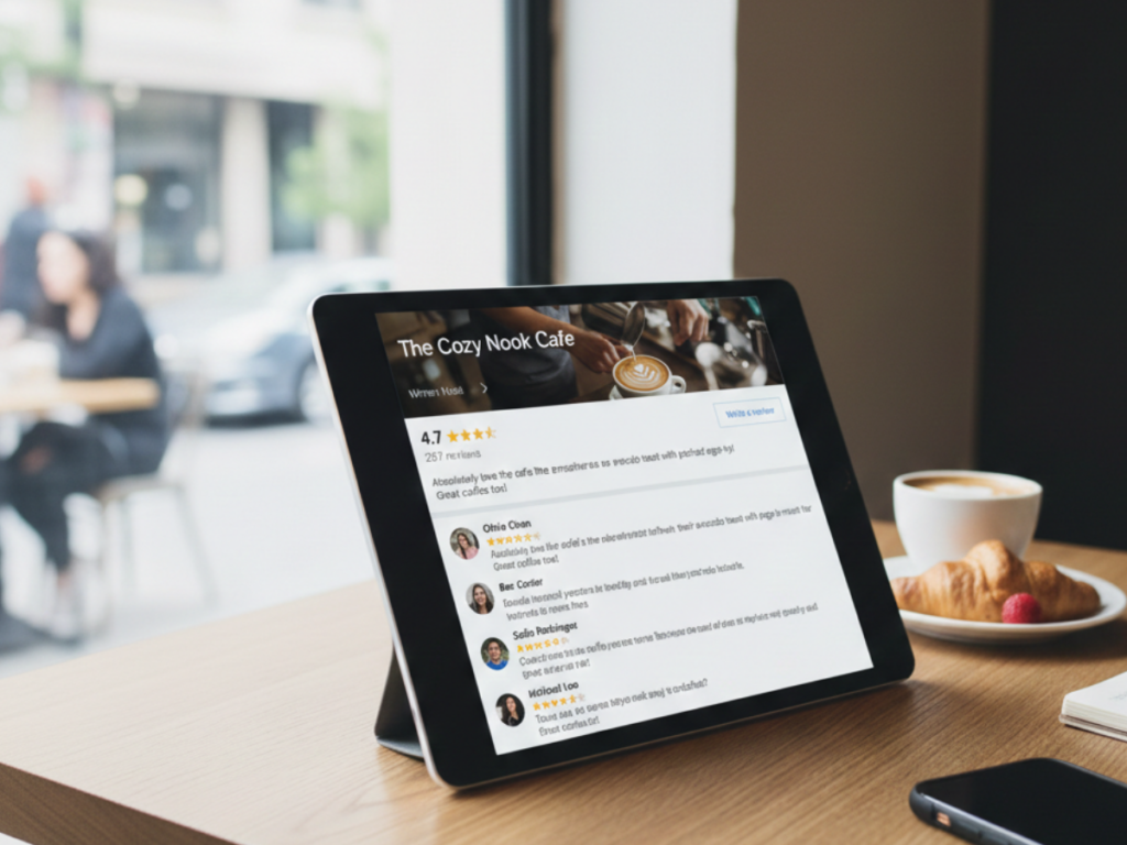 Google reviews page for a marketing agency in Midland Park, NJ showing 4.7 star rating